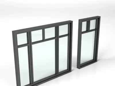 Windows window with two glass panes Free 3D model