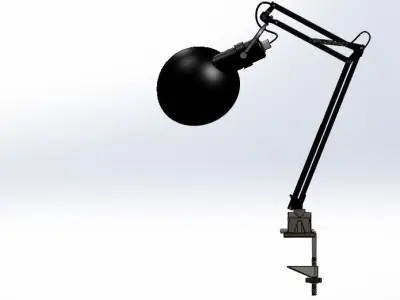 Bulldozer shaped lamp Free 3D model