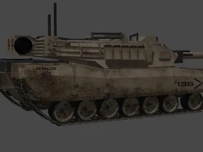 KB05 Heavy armored Sc-Fi Tank Low-poly 3D model