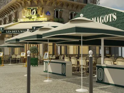 les deux magots 3D model