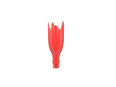 Broken Bottle v1 002 Low-poly 3D model