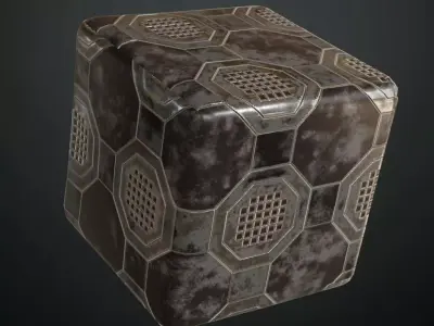 Mix Metal Surface Material PBR Seamless Texture