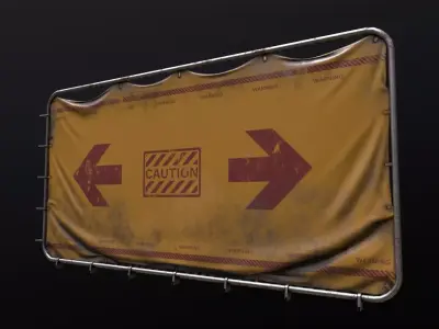 Post Apocalyptic Fench Low-poly 3D model