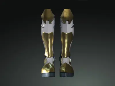 Cyborg Warzone - Eva02 -  Boots  Low-poly 3D model