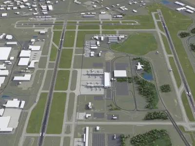 Greensboro - Airport - GSO Low-poly 3D model