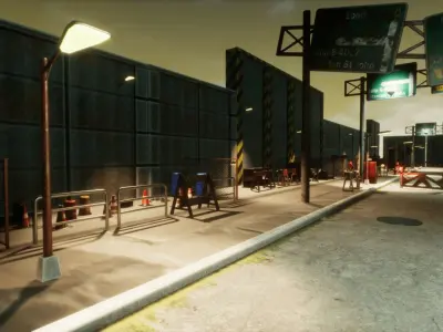 Street Props for Unreal Low-poly 3D model