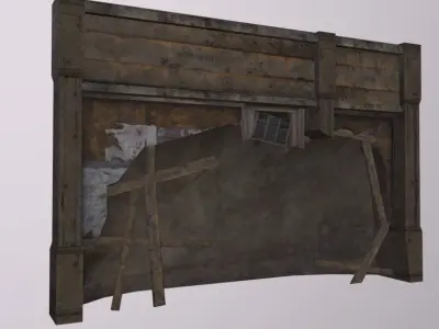 Shop Entrance Pack Low-poly 3D model