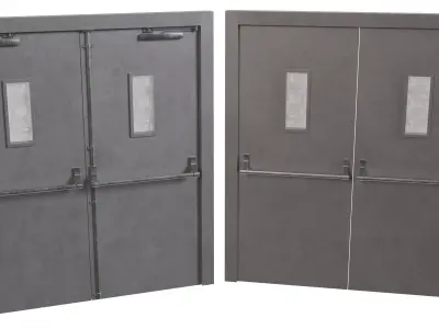 Metal Door 01 Low-poly 3D model
