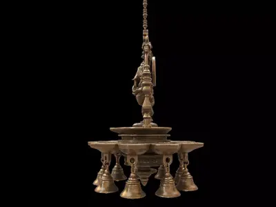 god ganesha oil lamp 3D model