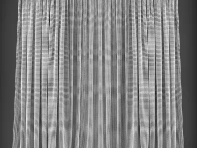 Curtain curtains Low-poly 3D model