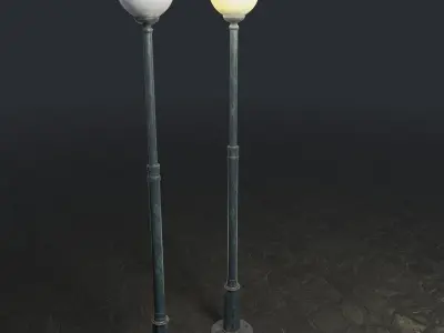 Spherical Street lamp Free 3D model