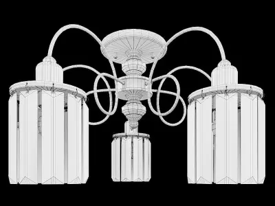 Crystal chandelier Citilux Cindy CL330151 Chrome 3D model
