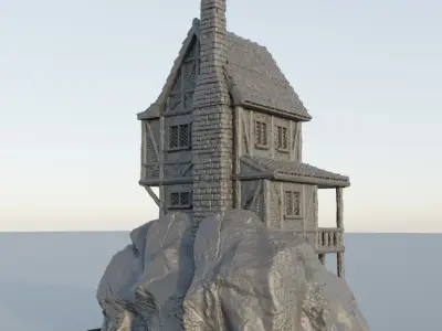 Old Miner House Tabletop Terrain 28 mm 3D print model