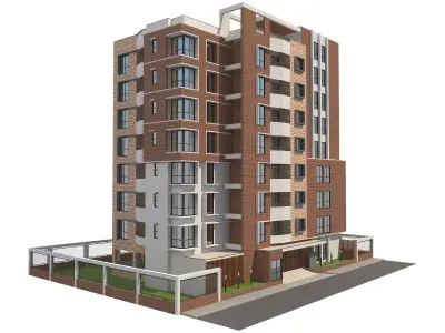 Apartment building 17 3D model