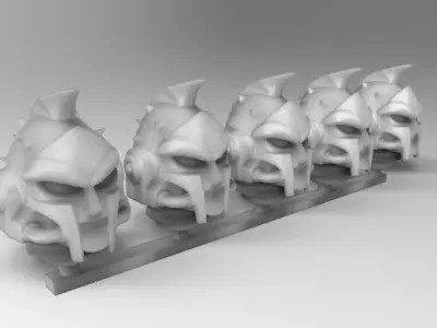 space gladiator printable helmet 3D print model