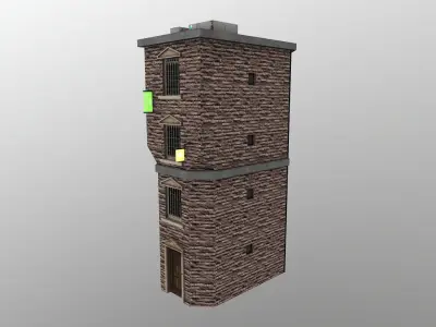 Cyberpunk City - Building 30 Low-poly 3D model