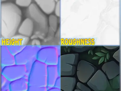 Stylized Stone Floor Seamless Texture Texture 13