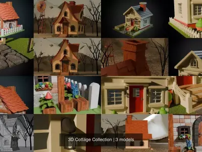 3D Cottage Collection 3D Model Pack