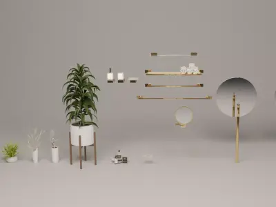Bath accessories 3D model purchase