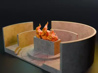 Qui-Gon Jinn Funeral Chamber Diorama 3D print model