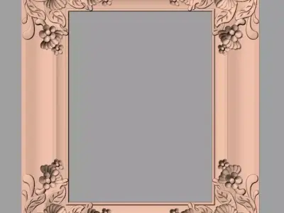 Photo frame 3D relief models STL Files used for CNC Router E986 3D model
