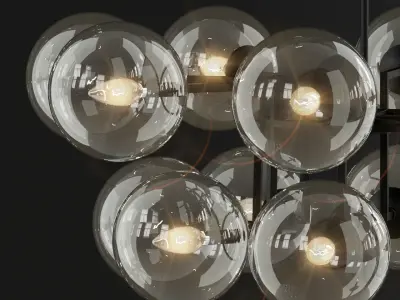 Rowan Round Chandelier 3D model