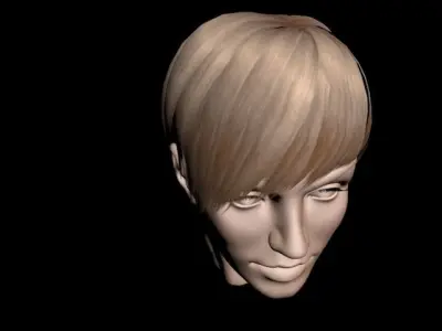 Haircut No 6 - Short Light Brown Hair for Woman 3D model