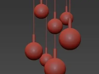 Glass Pendant Light 3D model