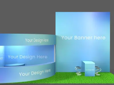 event exhibition booth 3D model