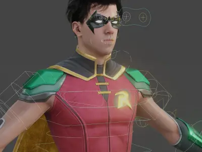 Robin 3D Model Gotham Knights Blender FBX OBJ Rigged Low-poly 3D model