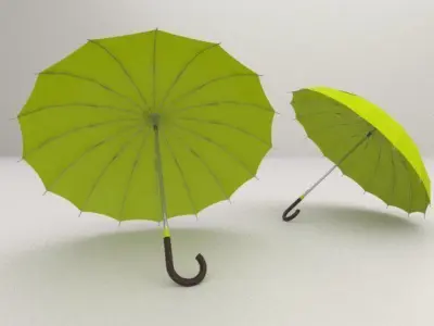 10 Umbrellas package 3D model