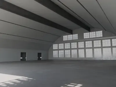 Hangar Pack Low-poly 3D model