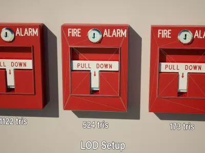 Fire Alarm Low-poly 3D model