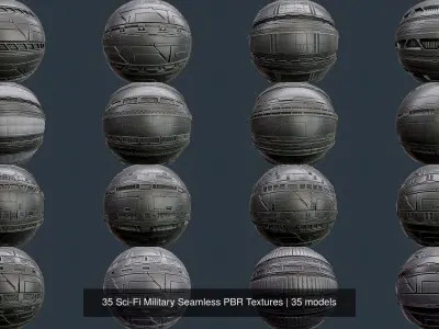 35 Sci-Fi Military Seamless PBR Textures Texture