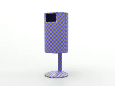 Metal Street Trash Bin 4K PBR Game Ready UV Unwrapped vol 07 Low-poly 3D model
