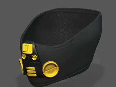 Gas mask helmet scifi futuristic  Low-poly 3D model