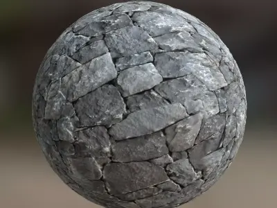 Rock PBR Material 1600 x 1068 Free low-poly 3D model