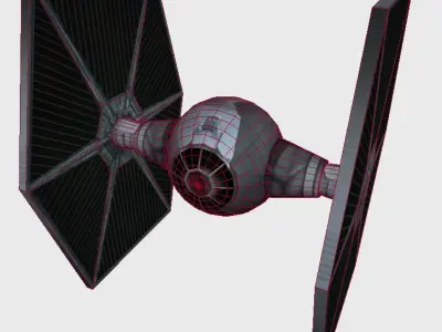 Tie Fighter Low-poly 3D model