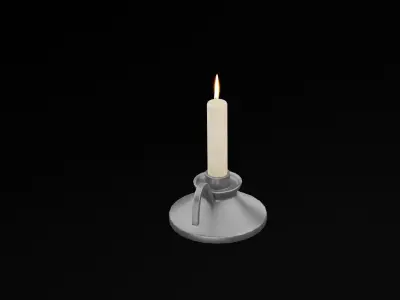 Glittering Grace Candle Low-poly 3D model