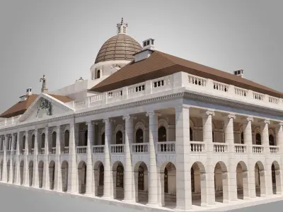 Court of Final Appeal Hong Kong Building Low-poly 3D model