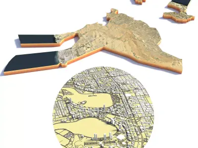 Sharjah City United Arab Emirates UAE 3D model