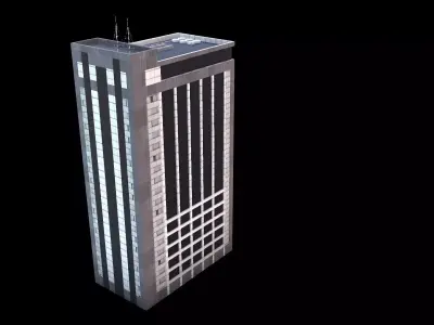 Skyscraper at Night - LowPoly Low-poly 3D model purchase