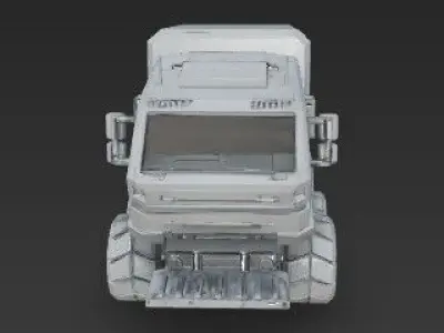 3D Printable Futuristic Off Road Vehicle Model 3D print model