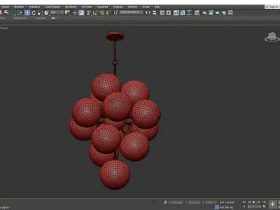 La Dame Chandelier Low-poly 3D model