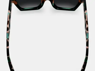 Sonia Sunglasses in Aventurine Tortoise Fade 3D model