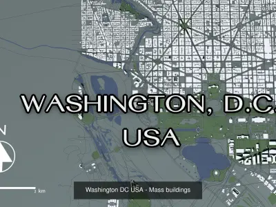 Cities in USA - mass buildings 3D Model Pack