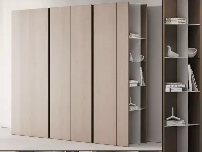 171 cabinet furniture 03 modern cupboard with decor 01 3D model