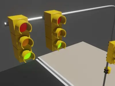 Traffic Light - Semafaro Low-poly 3D model