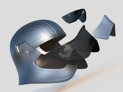 PHASMA STORMTROOPER CAPTAIN REAL SIZE HELMET 3D print model
