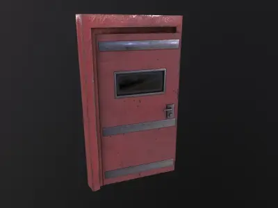 Industrial Door 3D Model Low-poly 3D model